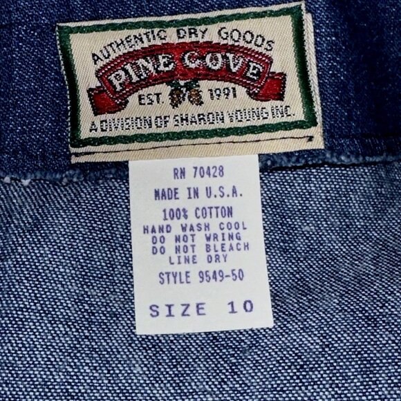 VTG Pine Cove 90s Y2K Cotton Denim Full Wrap Maxi Skirt Aztec Beaded Fringe 10 - Picture 4 of 4